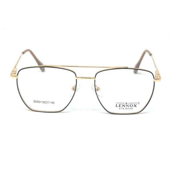 LENNOX HU 823001 Double Bar Eyeglasses For Men